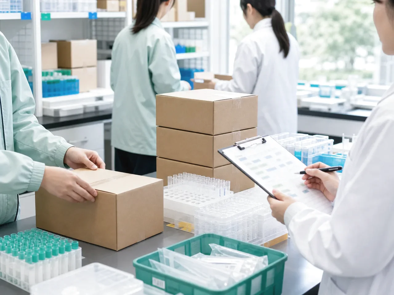 研究用試薬(RUO)の法人向け供給を確認するラボ現場イメージ